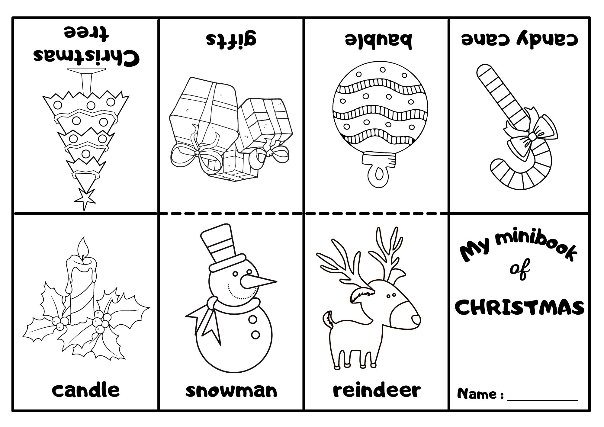 Christmas Mini Coloring Book
